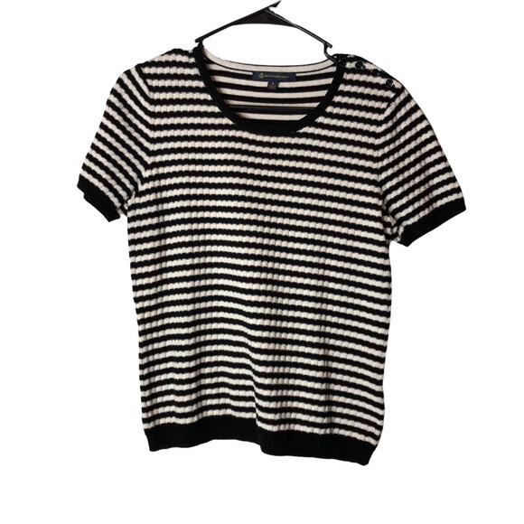 Brooks Brothers Sweaters - Brooks Brothers Black and White Striped Sweater‎ Size Medium